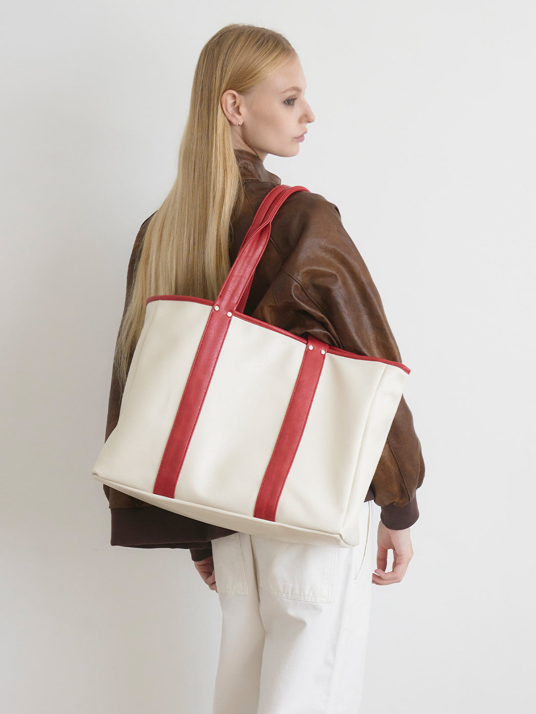 RV-003 City Reverse Tote_Canvas Black, Cream
