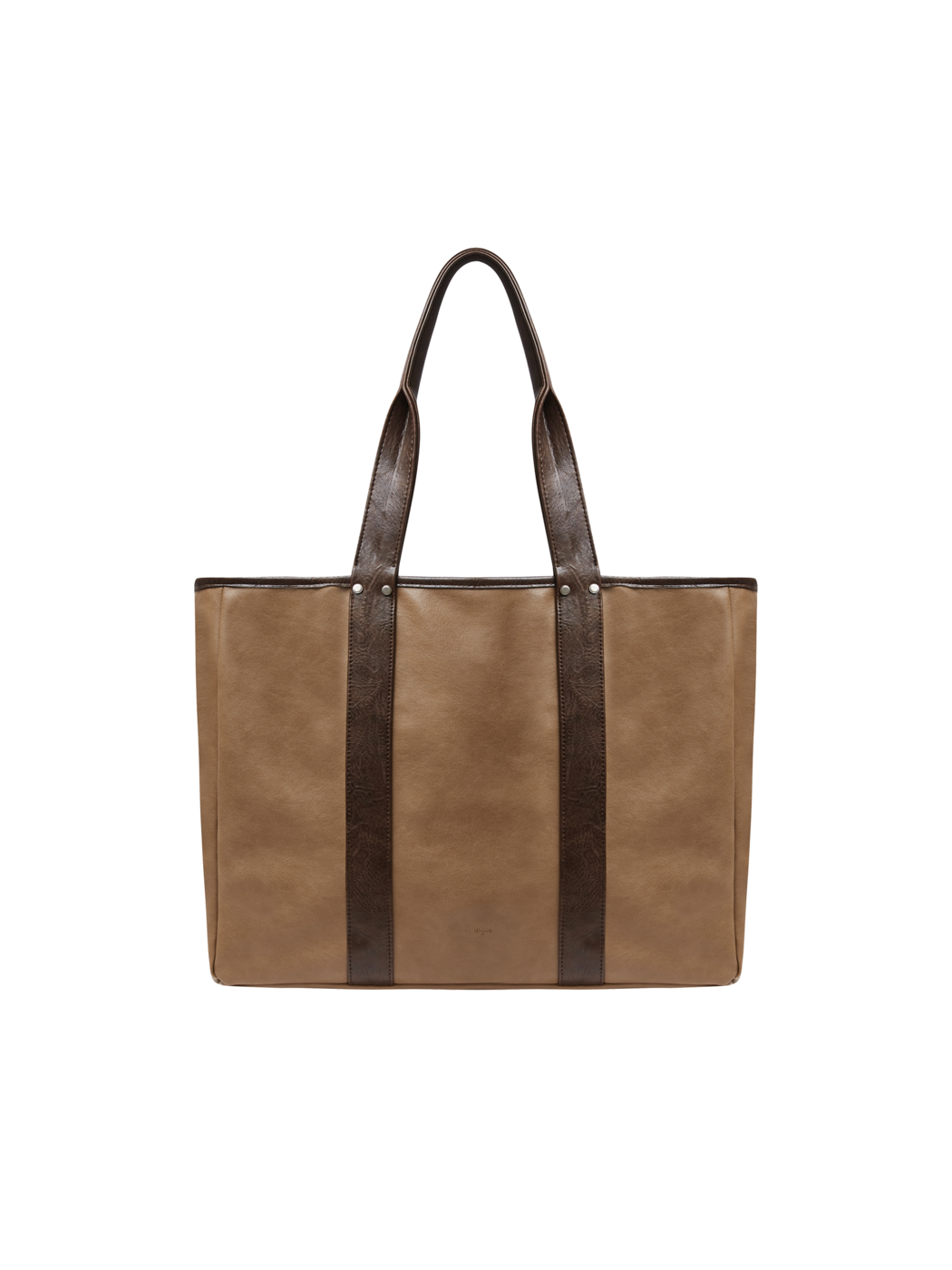 RV-003 City Reverse Tote_Canvas Khaki, Ashbrown